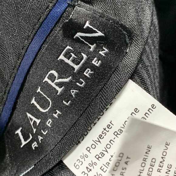 Lauren Ralph Lauren Dress Pants Men 36 Black Flat Front Pockets Straight Leg - Picture 7 of 9